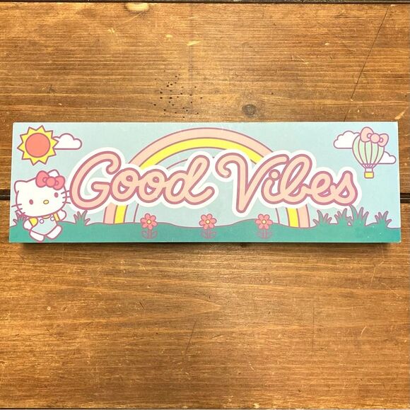Hello Kitty Good Vibes Sign Wall Art Decor Rainbow Spring New - Picture 1 of 10
